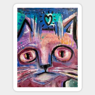 Pink cat Sticker